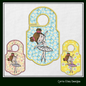 Ballerina ITH Door Knob Hanger Machine Embroidery Design, Dancer In The Hoop Door Sign Embroidery Project (1423)