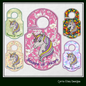 Unicorn ITH Door Knob Hanger Machine Embroidery Design, Beware of Unicorn Door Sign, In The Hoop Machine Embroidery Project (1391)
