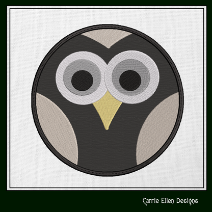 Owl ITH Jar Opener Machine Embroidery Design, Lid Gripper, Owl Jar Gripper, In The Hoop Embroidery Projects (1433)