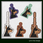 Doberman ITH Key Fob Machine Embroidery Design | Doberman Profile In The Hoop Key Tag Project (1406)
