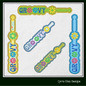 Groovy ITH Key Fob Machine Embroidery Design | Hipster Boho Key Tag, In The Hoop Project (1288)