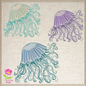 Jellyfish Machine Embroidery Design – Coastal Marine Animal, Sea Life Ocean Design, 4 Sizes (0462)