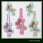 Ballerina ITH Key Fob Machine Embroidery Design | Little Ballet Dancer In The Hoop Project (1456)