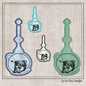 Bass Fishing ITH Key Fob Machine Embroidery Design, In The Hoop Fishing Key Tag Project (1275)