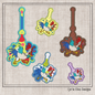 Crazy Chicken ITH Key Fob Machine Embroidery Design | Rooster Key Tag Project | Fun In-The-Hoop Embroidery (1283)