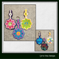 Flower Power ITH Key Fob Machine Embroidery Design | Boho Hipster Key Tag Project | In-The-Hoop Embroidery (1281)