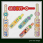 Groovy ITH Key Fob Machine Embroidery Design | Hipster Boho Key Tag, In The Hoop Project (1287)