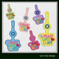 Peace Love and Joy ITH Key Fob Machine Embroidery Design | Boho Hippie In The Hoop Key Tag (1301)