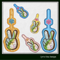 Peace Sign Hand ITH Key Fob Machine Embroidery Design – Boho Hipster In The Hoop Key Tag, Embroidery Project (1270)