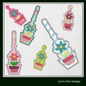 Potted Flower ITH Key Fob Machine Embroidery Design | Spring Time Potted Plant In The Hoop Project (1484)