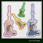 Sitting Girl ITH Key Fob Machine Embroidery Design | In The Hoop Key Tag Project (1328)