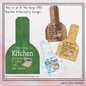 Kitchen Came With House ITH Towel Topper Machine Embroidery Design Saying, Kitchen Theme In The Hoop Towel Holder (2580)