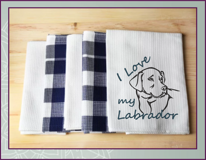 I Love My Labrador Machine Embroidery Design – Black Lab Dog Design, Labrador Retriever Stitch File, 10 Sizes (0140)