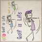 Golf Machine Embroidery Design – Golf is Life Female Golfer Stick Figure – Women’s Golf Embroidery – 4 Sizes (0195)