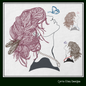 Lady with Butterfly Machine Embroidery Design – Beautiful Woman Profile Sketch – Casual Girl Art – 6 Sizes (1246)