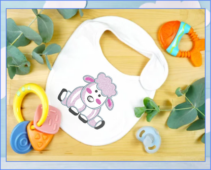 Little Lamb Machine Embroidery Design – Children’s Animal Pattern for Nursery & Baby Décor, 6 Sizes (0528)