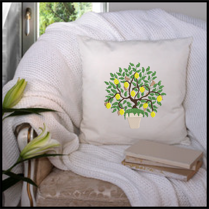 Lemon Tree Machine Embroidery Design | Fruit Tree Pattern | Home & Garden Potted Plant Embroidery | 10 Sizes (0600)
