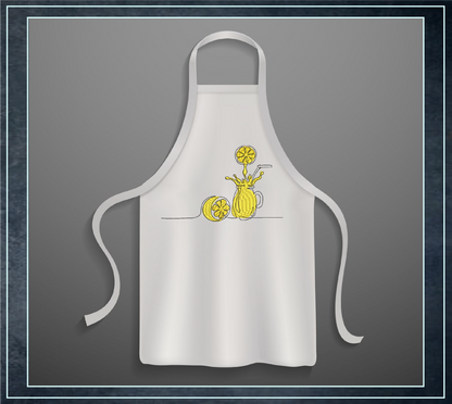 Lemonade Machine Embroidery Line Art Design – Summer Lemon Fruit Pattern, Refreshing Citrus Embroidery, Sour & Tart Design, 10 Sizes (0457)