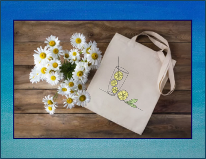Lemonade Machine Embroidery Line Art Design – Summer Lemon Fruit Pattern, Refreshing Citrus Embroidery, Sour & Tart Design, 10 Sizes (0634)