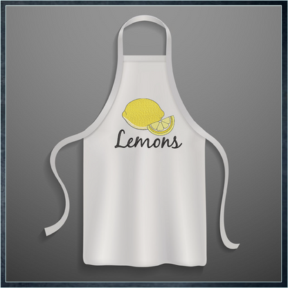 Fresh Lemons Machine Embroidery Design | Summer Citrus Fruit Embroidery | Orchard Fruits Design | 8 Sizes (0952)