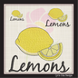 Fresh Lemons Machine Embroidery Design | Summer Citrus Fruit Embroidery | Orchard Fruits Design | 8 Sizes (0952)