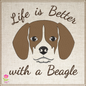 Life is Better with a Beagle Machine Embroidery Design | Dog Lover Pet Embroidery | Beagle Animal Design | 6 Sizes (0739)