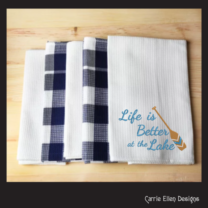Life is Better at the Lake Machine Embroidery Design, Lake Vacation Décor, Beach House (1695)