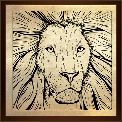 Lion Head SVG Vector Design, Safari Cat, Wildlife Cut File, Cricut (1587)