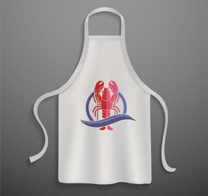 Lobster Machine Embroidery Design – Red Lobster Design – Bib or Kitchen Embroidery – 10 Sizes (0206)