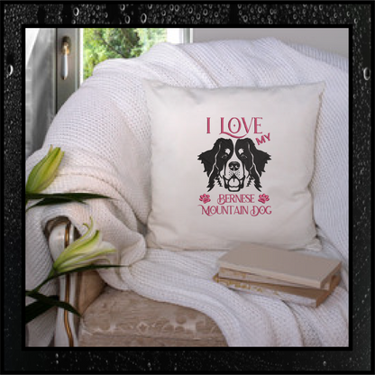 I Love my Bernese Mountain Dog Machine Embroidery Design, AKC Breed Embroidery Design, Dog Lover Embroidery, 8 Sizes (0336)
