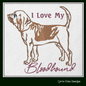 I Love My Bloodhound Dog Machine Embroidery Design – Search and Rescue Animal – Dog Lover Gift – 6 Sizes (1546)