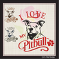 I Love My Pitbull Machine Embroidery Design, Dog Design, American Pit Bull Terrier, Pet Embroidery, 10 Sizes (0280)
