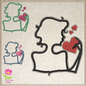 Love Silhouette Machine Embroidery Design – Woman Holding Hearts, Romantic Valentine’s Day Pattern, 4 Sizes (0474)