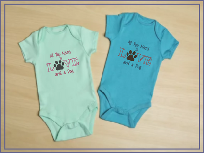 All You Need is Love and a Dog Machine Embroidery Design – Dog Quote Stitch File, Pet Lover Saying, 6 Sizes (0134)