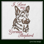 I Love My German Shepherd Dog Machine Embroidery Design – Search and Rescue Hero – Pet Lover Pattern – 6 Sizes (1543)