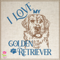I Love My Golden Retriever Machine Embroidery Design – Pet Dog Pattern, Dog Lover, 8 Sizes (0514)