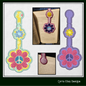 Flower Power Magnetic ITH Bookmark Machine Embroidery Design | Hippie Boho Style Bookmark | In The Hoop Project (1322)