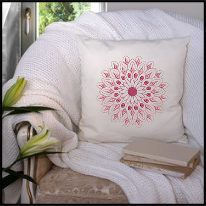 Mandala Machine Embroidery Design – Intricate Lace Floral Pattern, Spiritual Line Art Embroidery, 8 Sizes (0561)