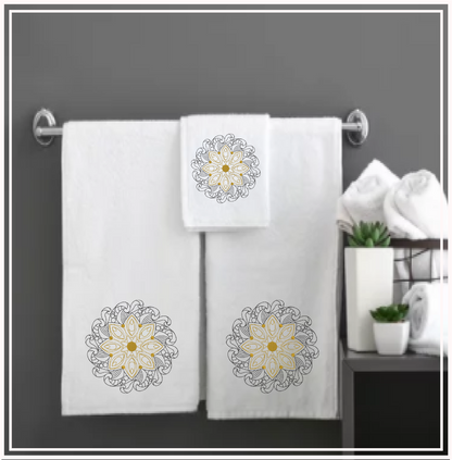 Mandala Machine Embroidery Design – Intricate Lace Floral Pattern, Spiritual Line Art Embroidery, 6 Sizes (0671)
