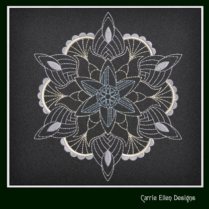 Mandala Embroidery Design | Lace Mandala Machine Embroidery Design | Design Element (0685)