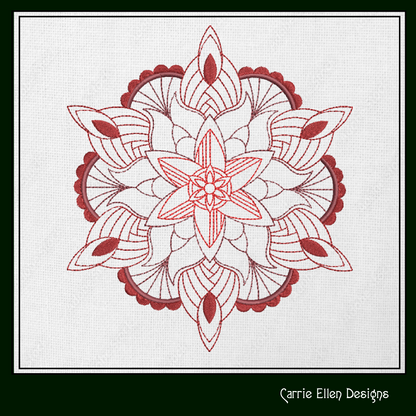 Mandala Embroidery Design | Lace Mandala Machine Embroidery Design | Design Element (0685)