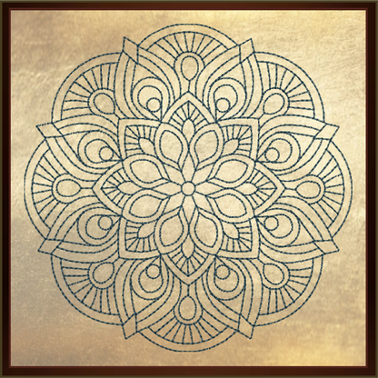 Mandala Machine Embroidery Design – Intricate Lace Floral Pattern, Spiritual Line Art Embroidery, 8 Sizes (0557)