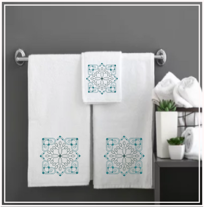 Mandala Block Embroidery Design – Pattern Swirls Line Art – Spiritual Machine Embroidery File, 6 Sizes (0677)