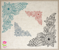 Mandala Flower Corner Embroidery Design – Monogram Stationery Element – Mandala Floral Line Art, 6 Sizes (0675)