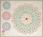 Mandala Flower Wreath Embroidery Design – Swirl Pattern Mandala Line Art – Spiritual Machine Embroidery File, 6 Sizes (0678)