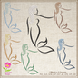 Mermaid Machine Embroidery Design, Artistic Mermaid Silhouette, Sea Life Marine Machine Embroidery Design, Coastal Beach, 6 Sizes (0269)