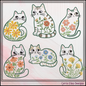 Modern Floral Cat Bundle Machine Embroidery Designs | Botanical Cat Collection | Whimsical Flower Cat Embroidery Pattern Set, 6 Designs, 6 Sizes Each (4155)