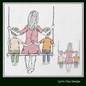 Mom and Sons Machine Embroidery Design | Mother's Day Sketch Design | Woman and Children on Swing | 6 Sizes (1370)