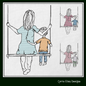 Mom and Son Machine Embroidery Design | Mother's Day Sketch Design | Woman and Boy on Swing | 6 Sizes (1373)