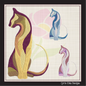 Colored Mosaic Cat Machine Embroidery Design – Artistic Cat Lover Gift Pattern, 8 Sizes (1057)